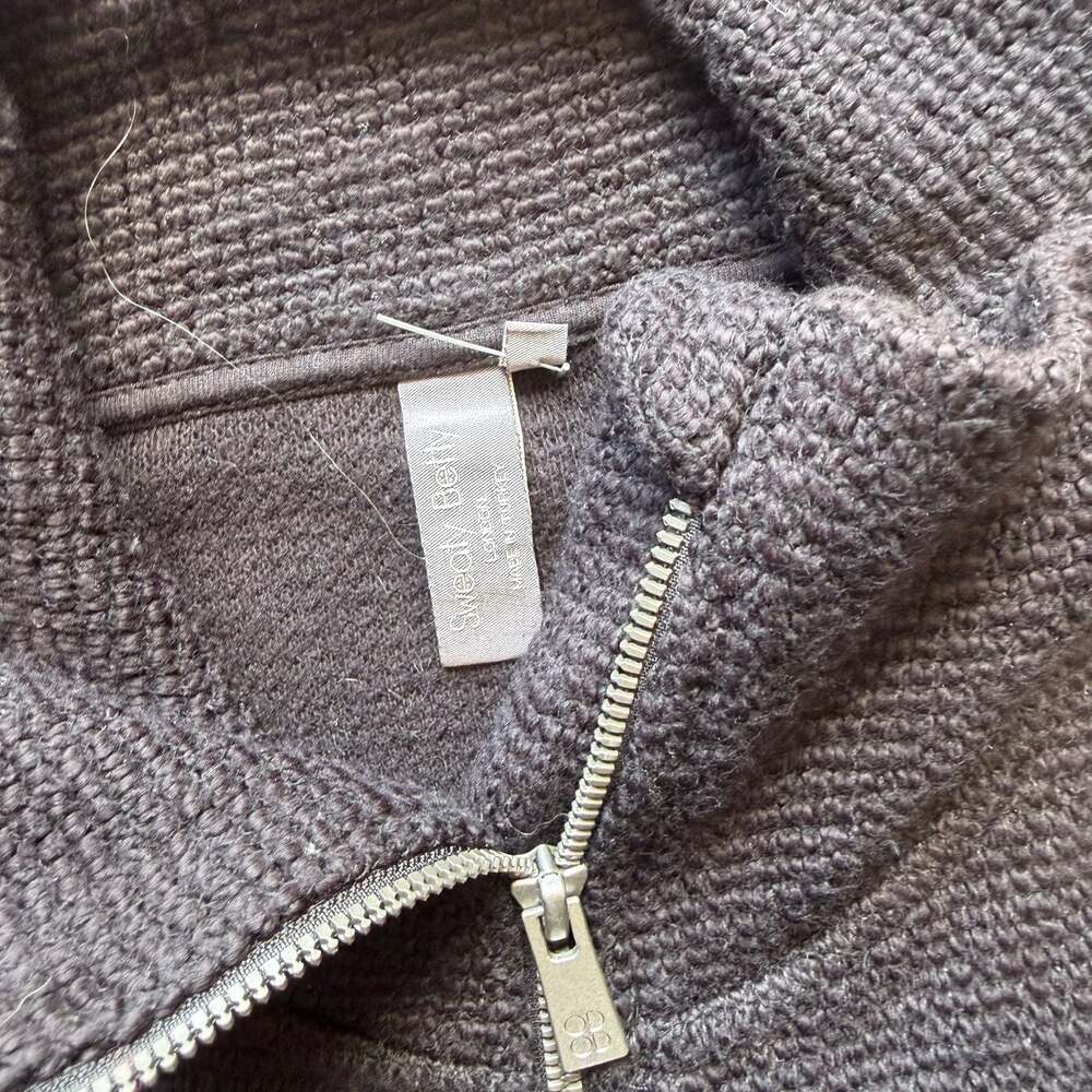 Sweaty Betty Restful Boucle Zip Through Sweatshirt Charcoal Marl - Picture 3 of 5